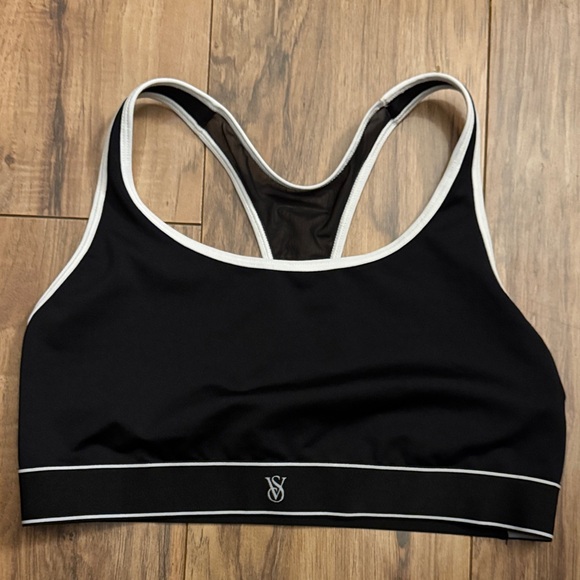 Victoria's Secret Other - Victoria's Secret Black Sports Bra with White Trim, size (L)